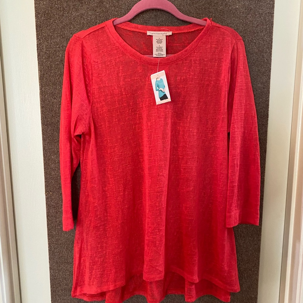 Philosophy Red Sweater NWT